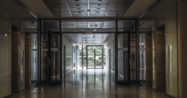 Two-sets-of-sliding-doors-in-a-school.png Two sets of sliding doors in a school