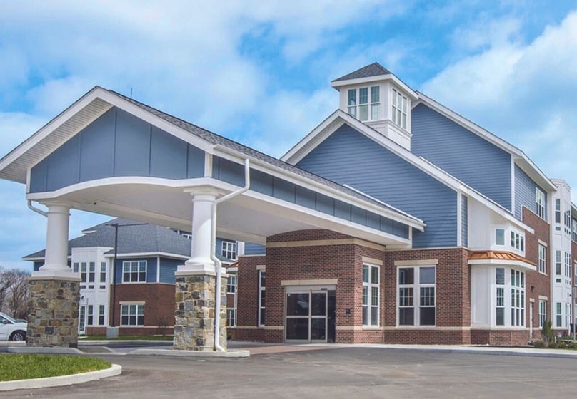 senior living facilities door