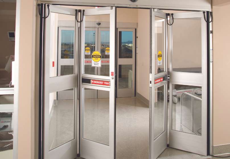 folding bifold doors in hospital